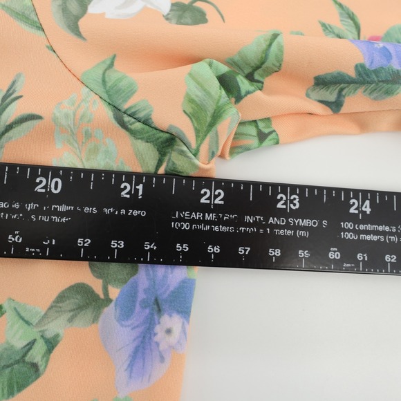 Bad Birdie Mens Core Polo Flora Fiesta Golf Shirt Size L‎ Peach Floral - Picture 6 of 7